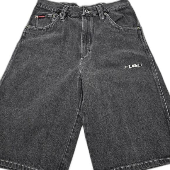 Fubu Jean Shorts Mens 18 Blue The Collection Vintage Baggy Flip Pocket (SV-120)‎ - Picture 3 of 7